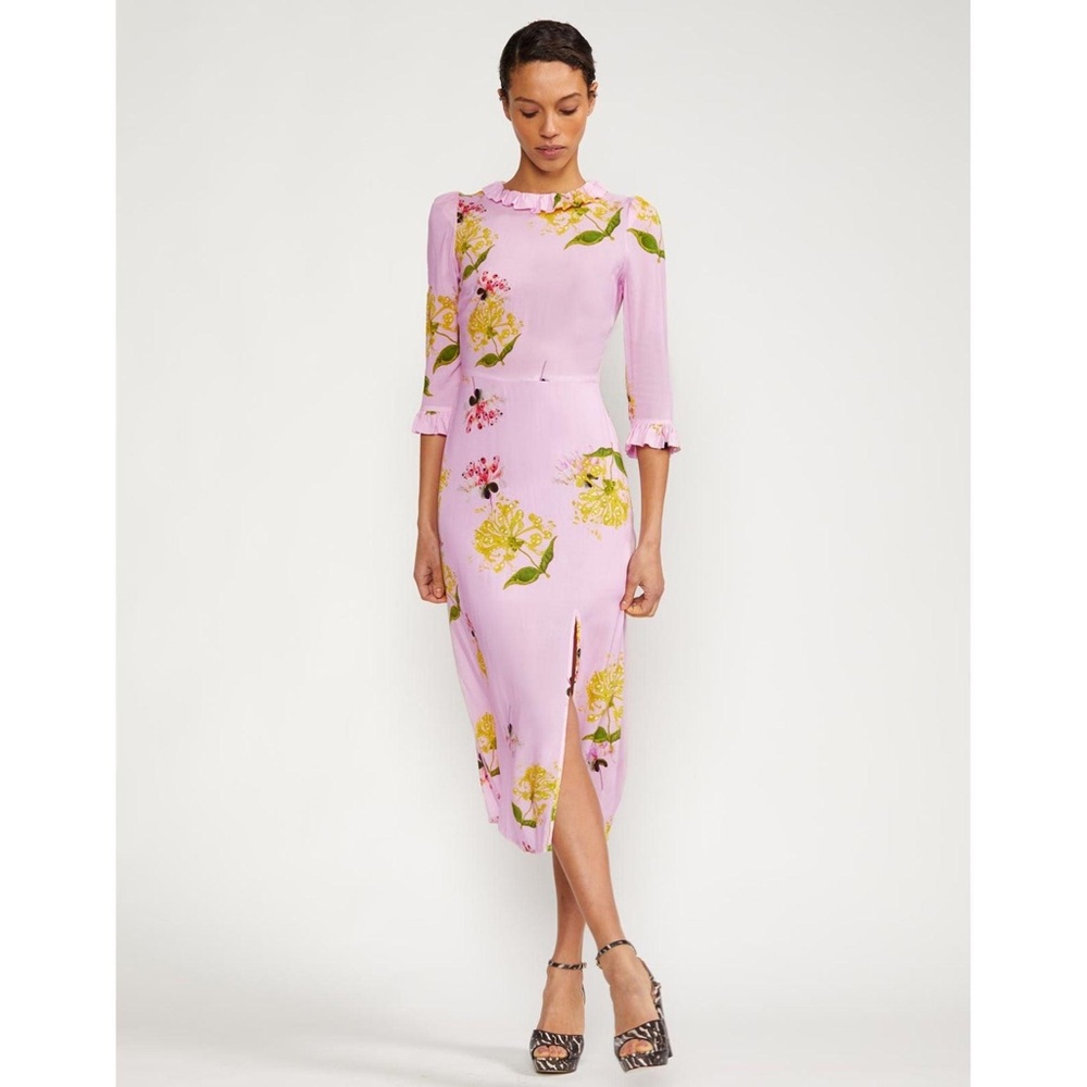 Cynthia Rowley Dress. Purple Elena Midi Dress. Size 2.